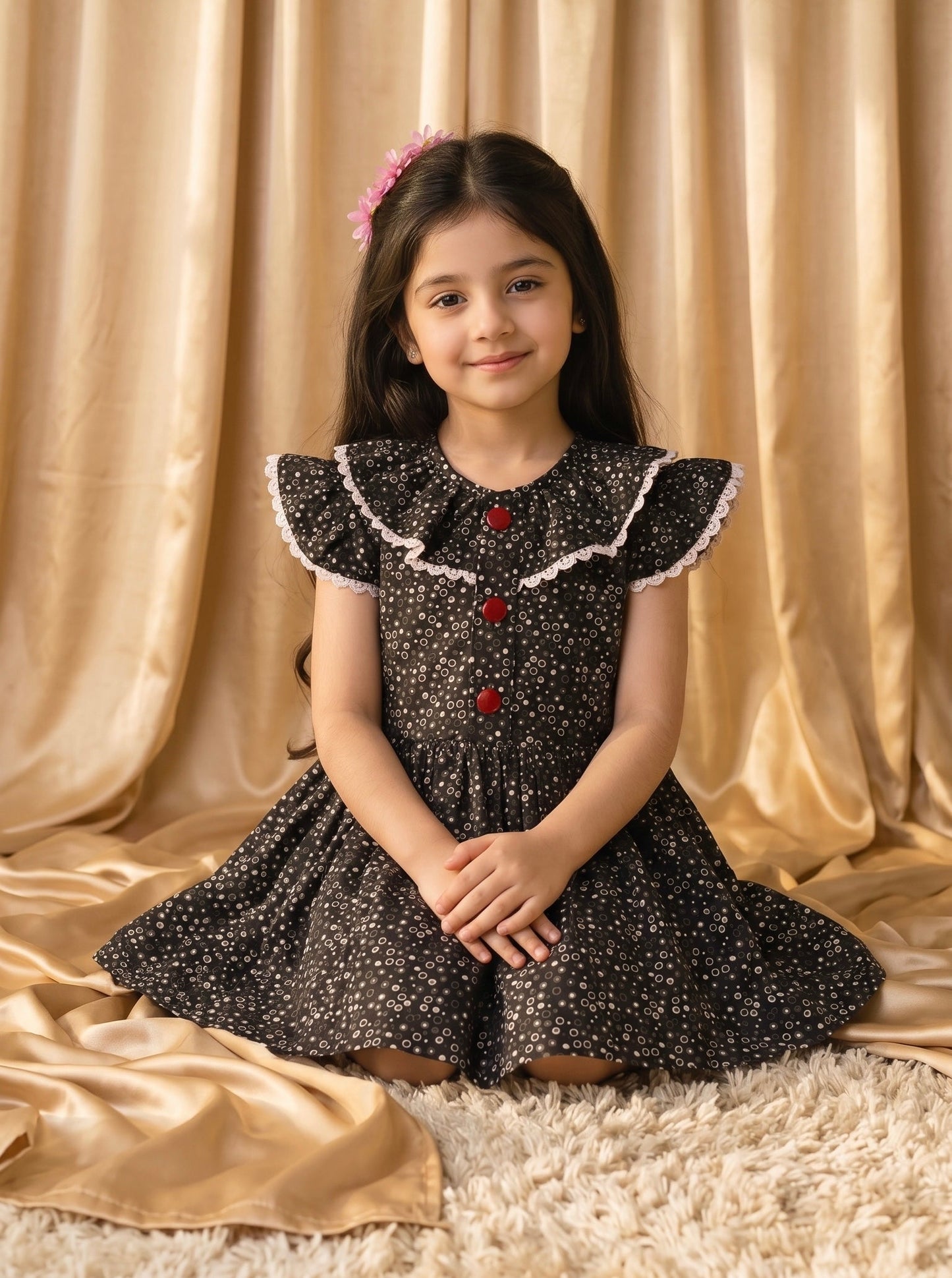 Black Cotton Frock (M033)
