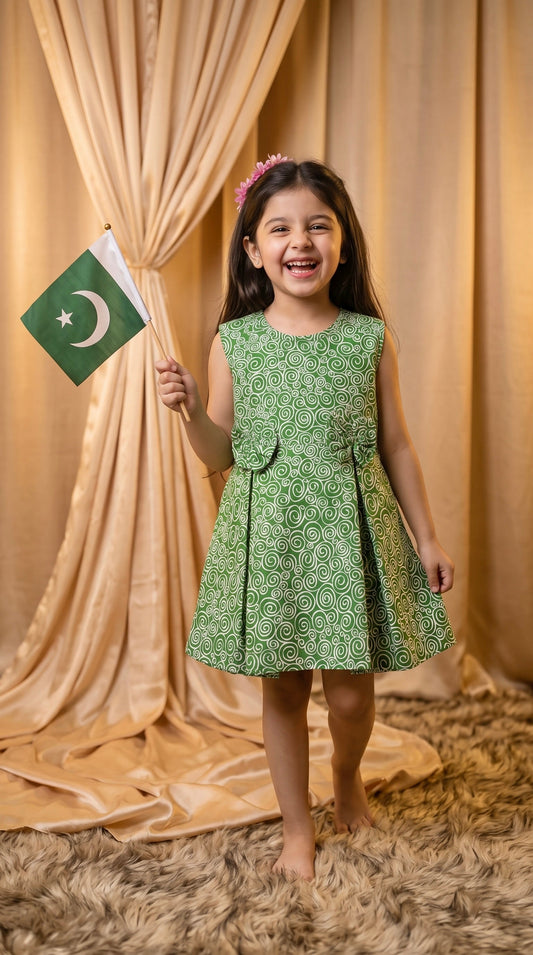 14th August Spiral Cotton Frock (M042)