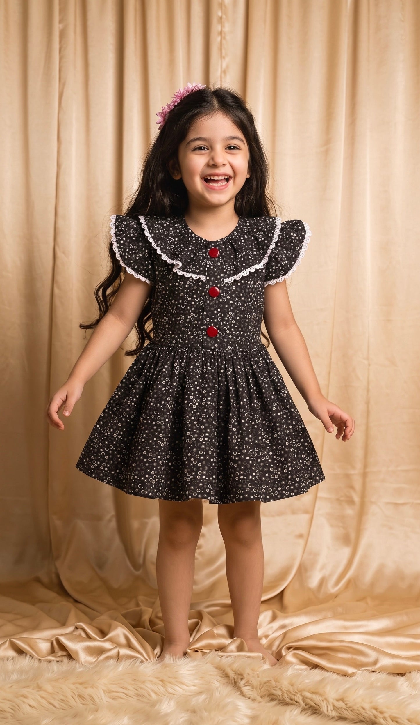 Black Cotton Frock (M033)