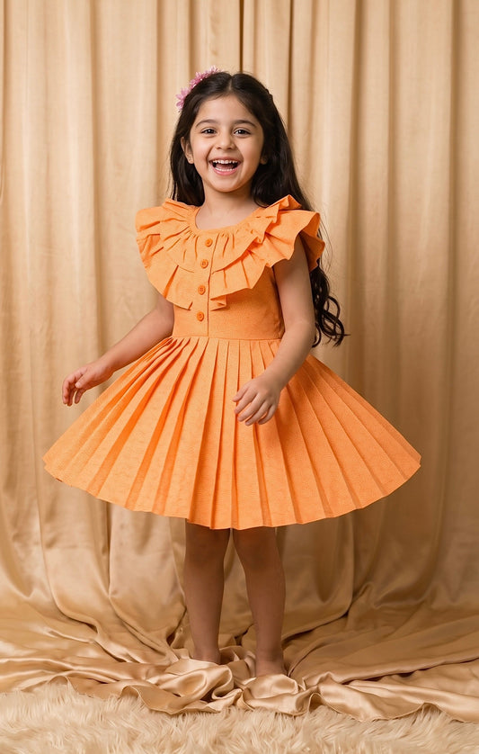 Peachy Cotton Frock (M012)