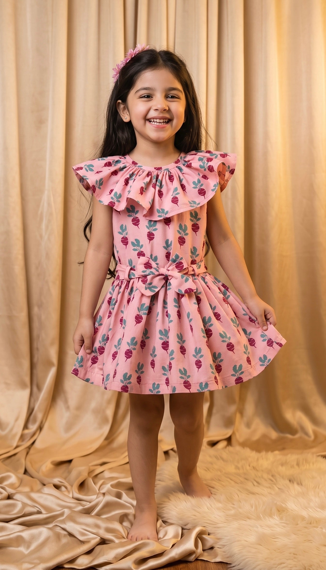 Pink Turnip Cotton Frock (M015)