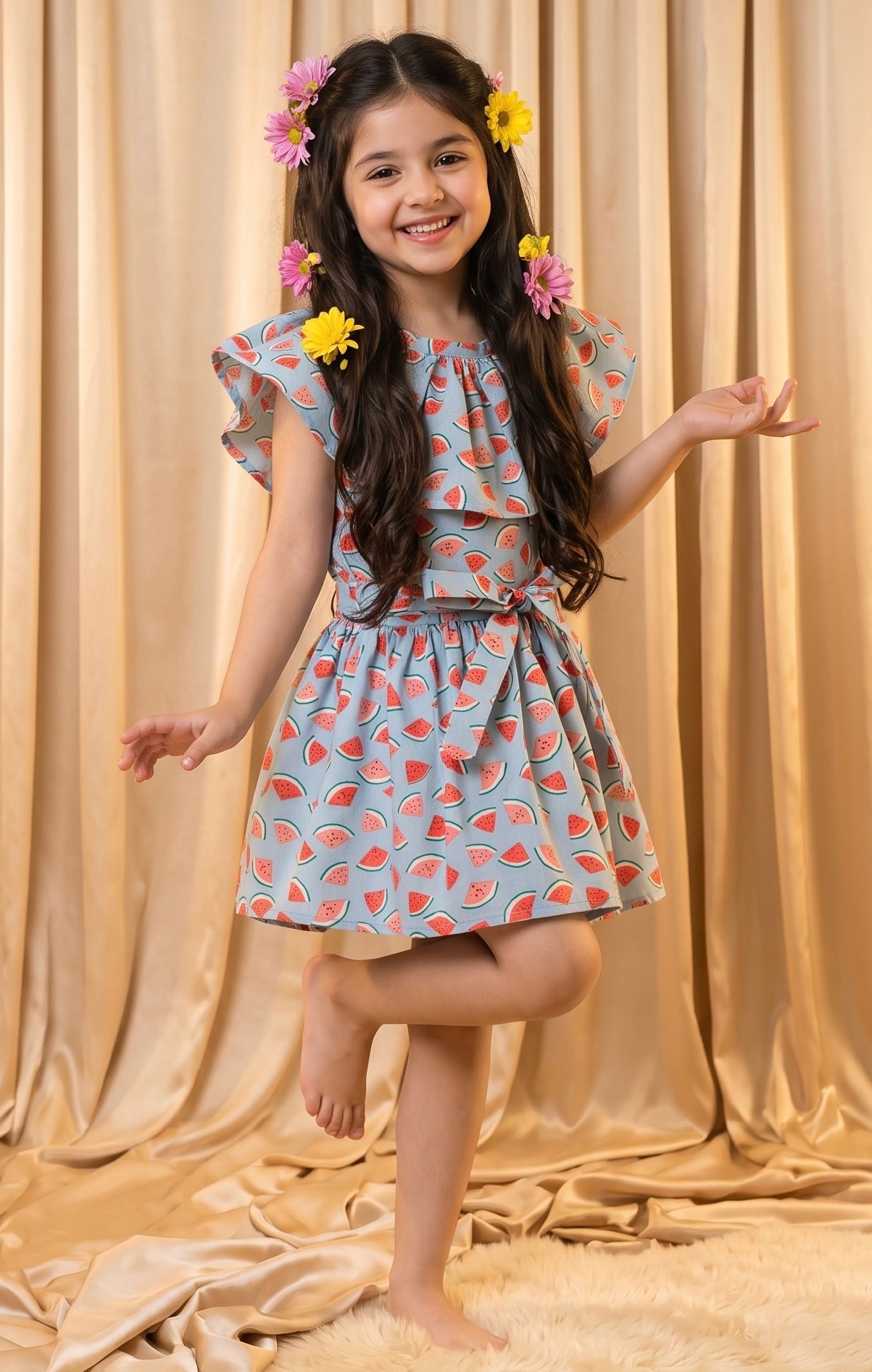 Watermelon Cotton Frock (M029)