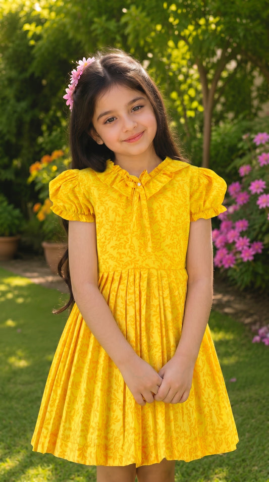 Yellow Cotton Frock (M003)